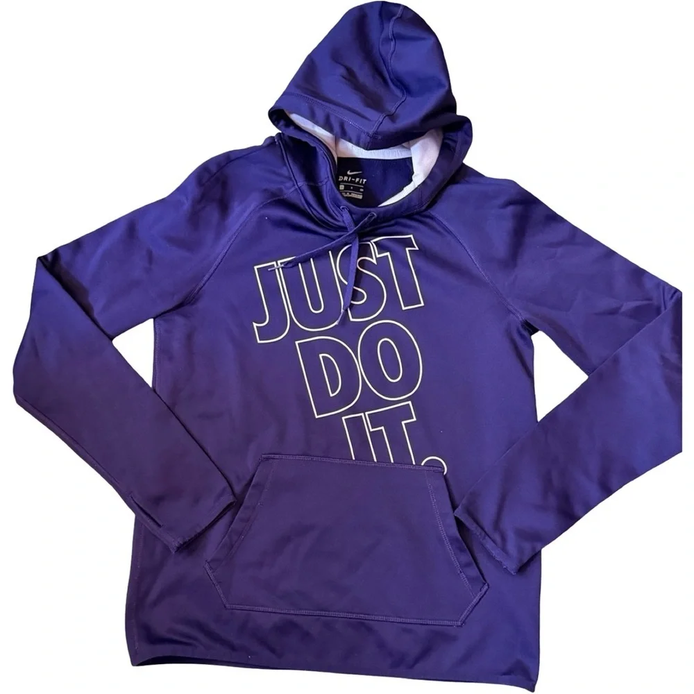 Nike Plum Purple “Just Do It” Therma-FIT Hoodie Women’s Small